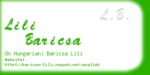 lili baricsa business card